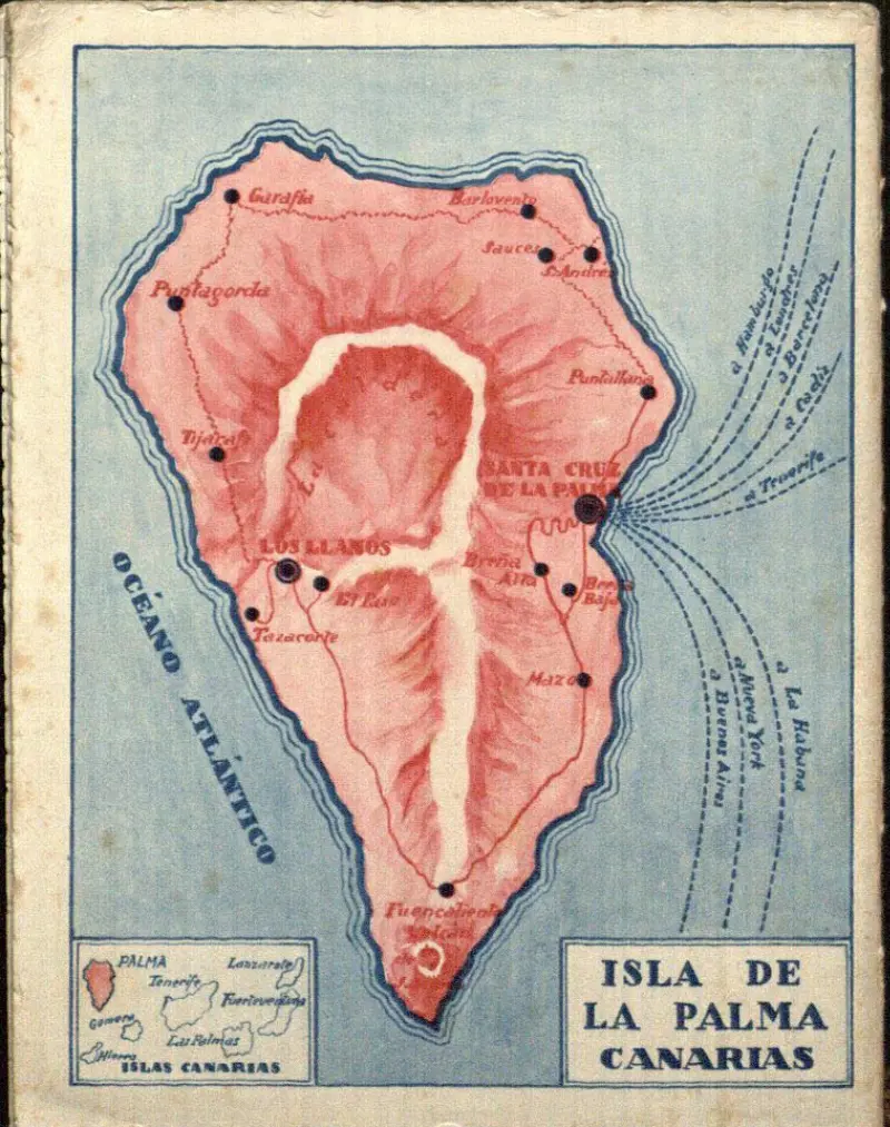 Mapa de la isla de La Palma